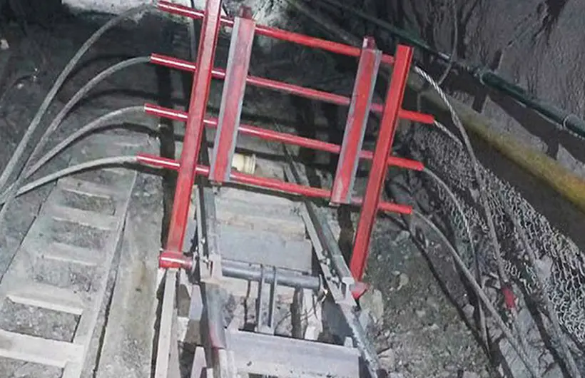 Dispositivo anti-descontrol vías inclinadas mineras