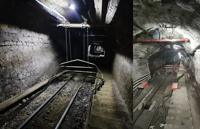 Dispositivo anti-descontrol vías inclinadas mineras