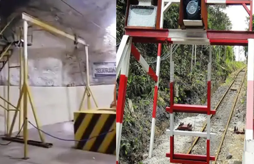 Dispositivo anti-descontrol vías inclinadas mineras