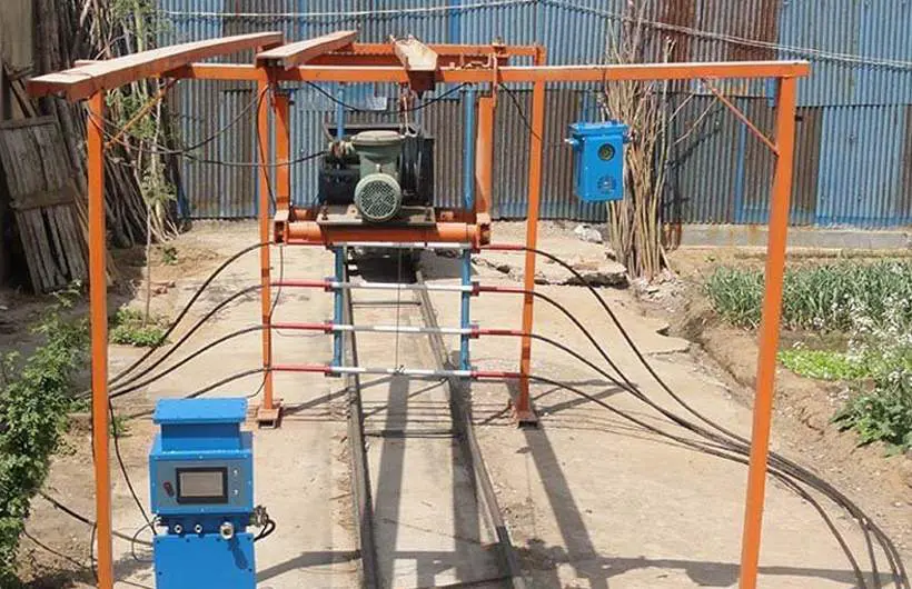 Dispositivo anti-descontrol vías inclinadas mineras